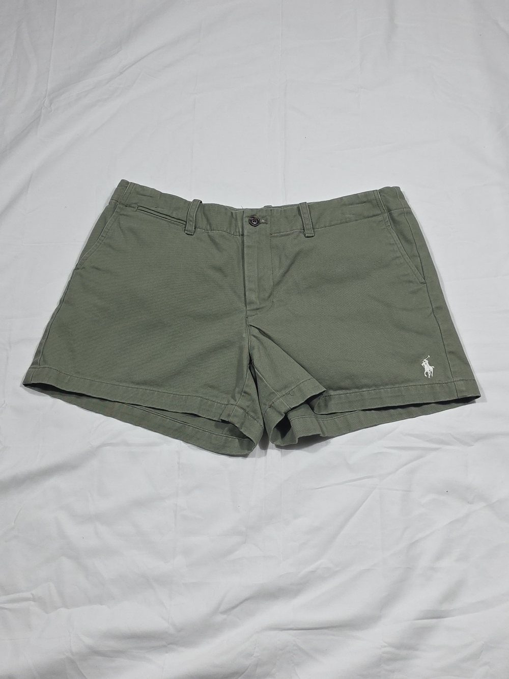 2 for $35 Ralph Lauren Sport Olive Women's Shorts with White Polo Logo